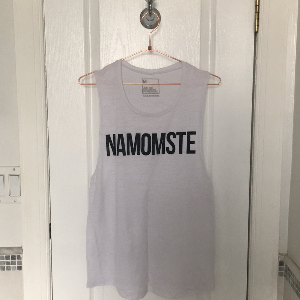 Muscle Tank Top NAMOMSTE Graphic - White